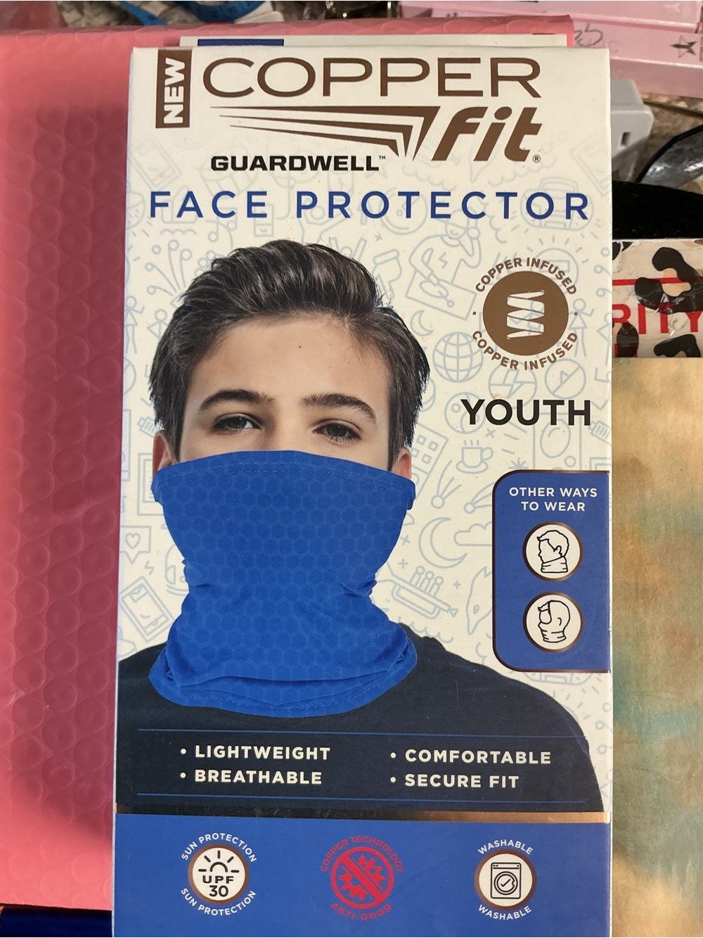 Youth Face Protector Neck Gaiter - Blue